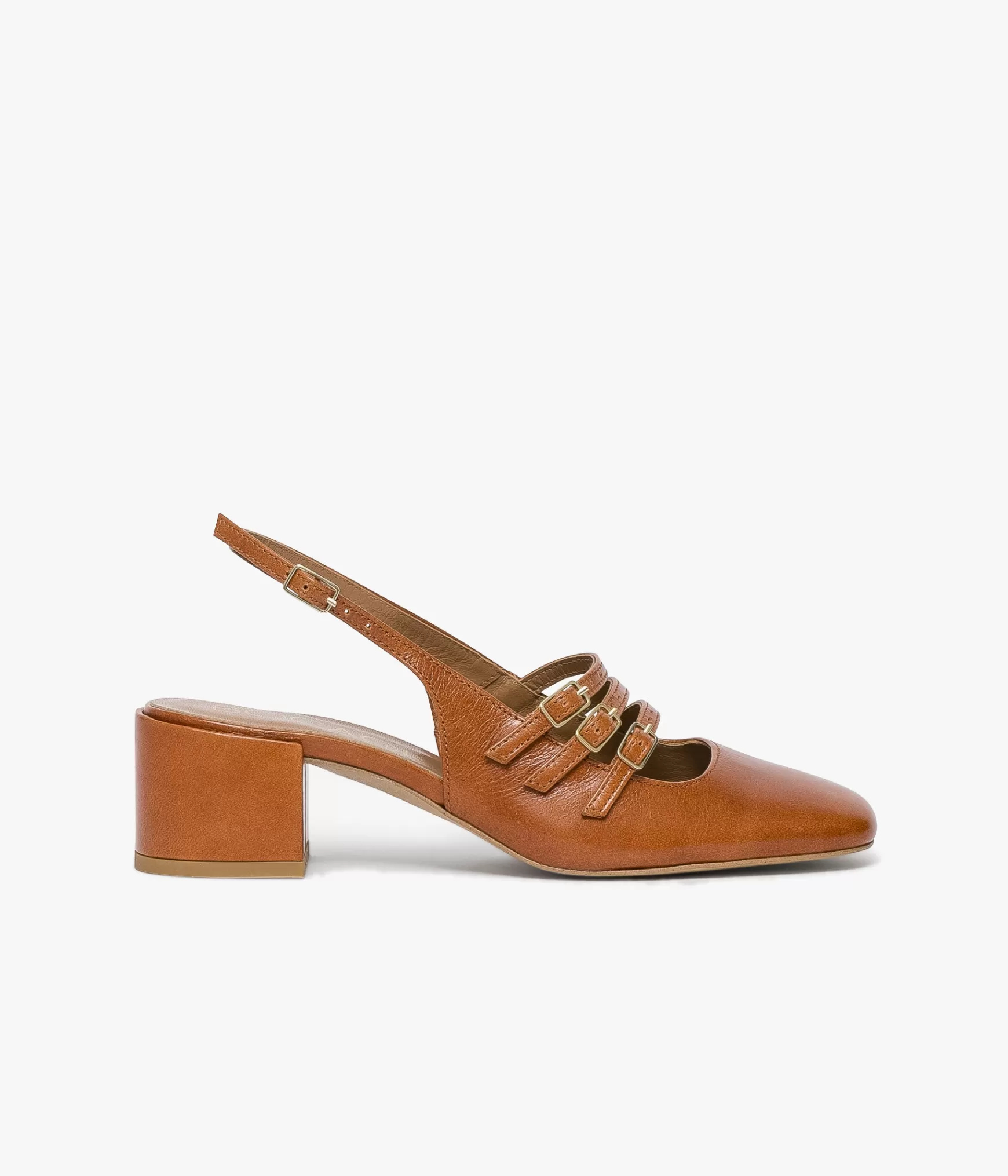 Slingbacks | Escarpins>Bocage BABIES DEMI COGNAC Marron
