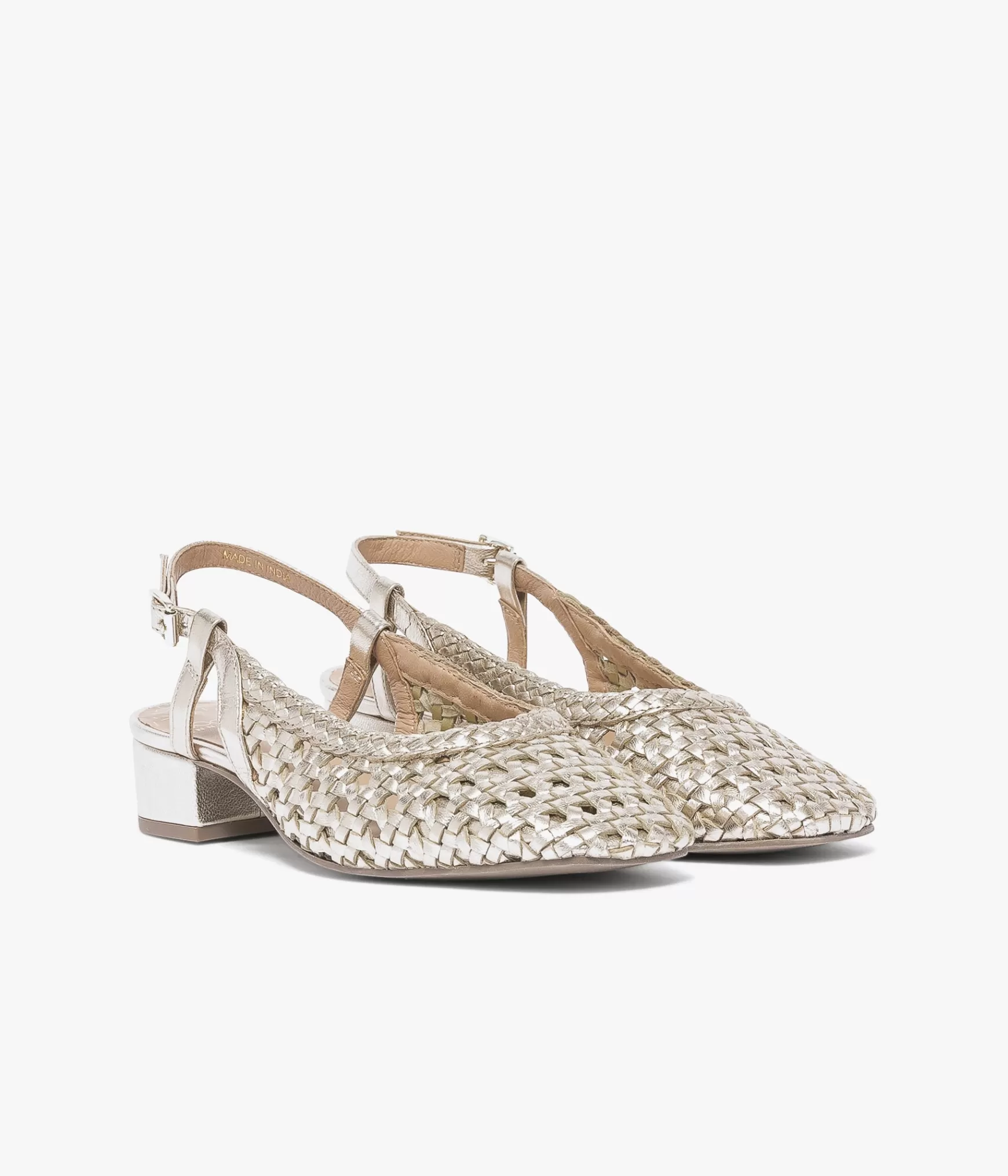Slingbacks | Ballerines>Bocage BALLERINE SALINA PLATINE Or