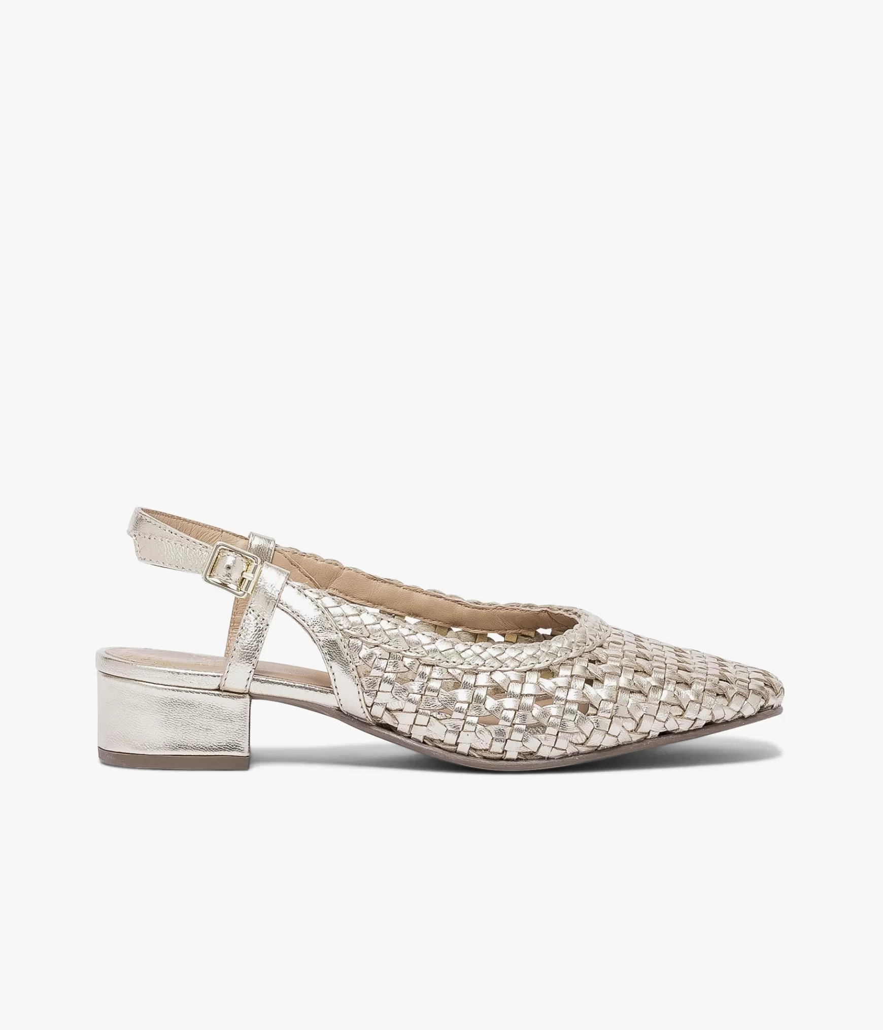 Slingbacks | Ballerines>Bocage BALLERINE SALINA PLATINE Or