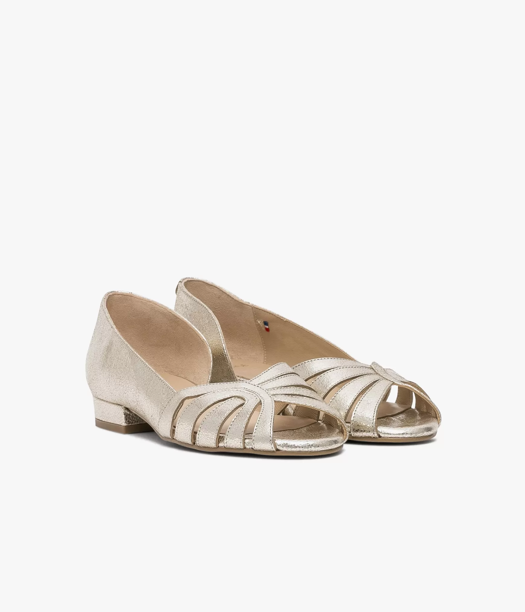Slingbacks | Ballerines>Bocage BALLERINE SOLINE PLATINE Or