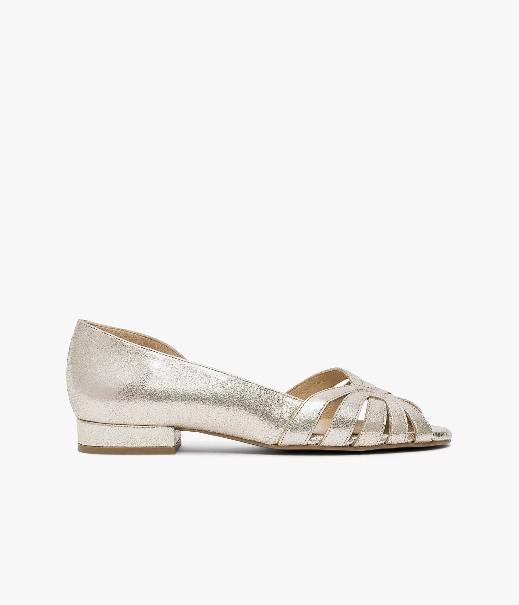 Slingbacks | Ballerines>Bocage BALLERINE SOLINE PLATINE Or