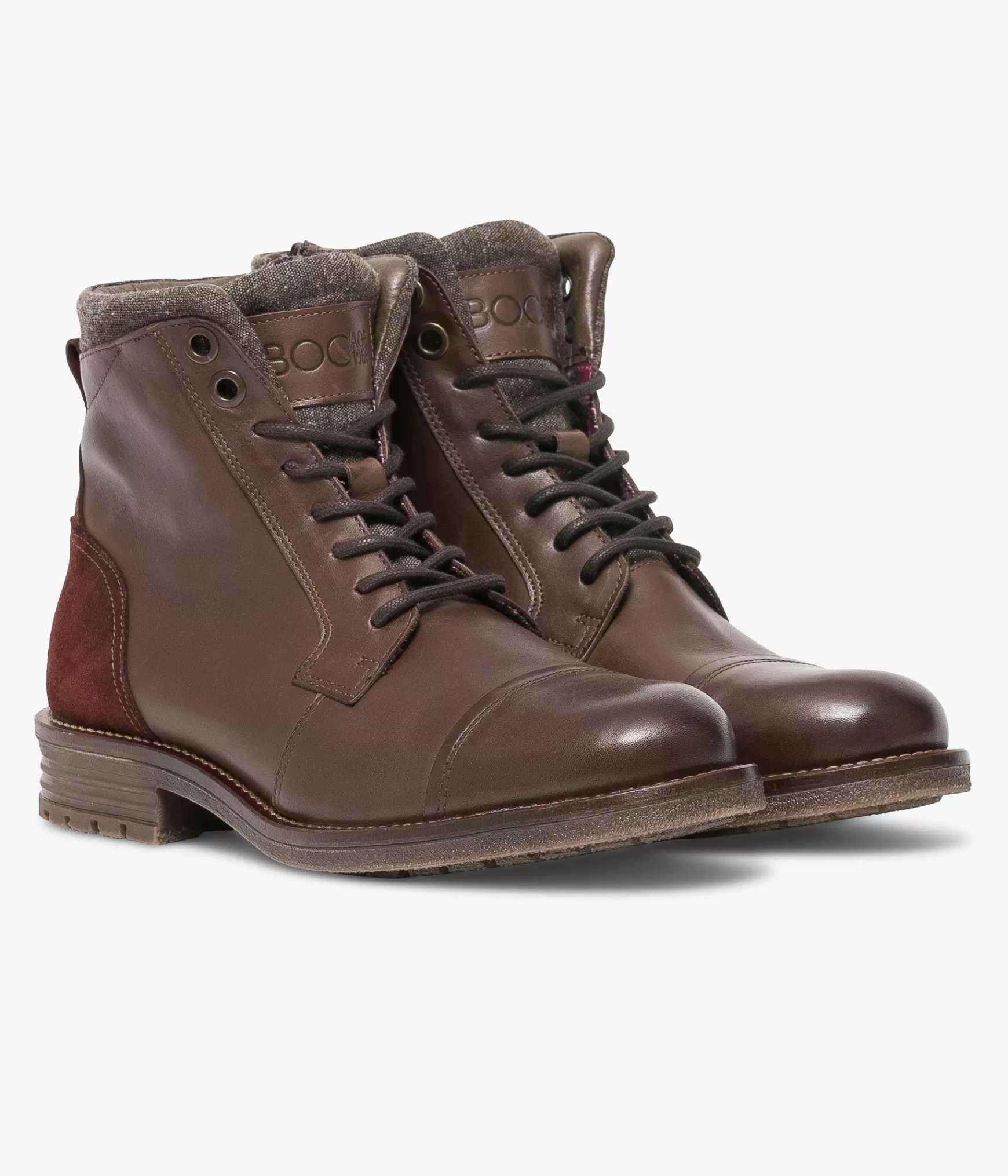 Boots>Bocage BOOTS GABIN MARRON Rouge