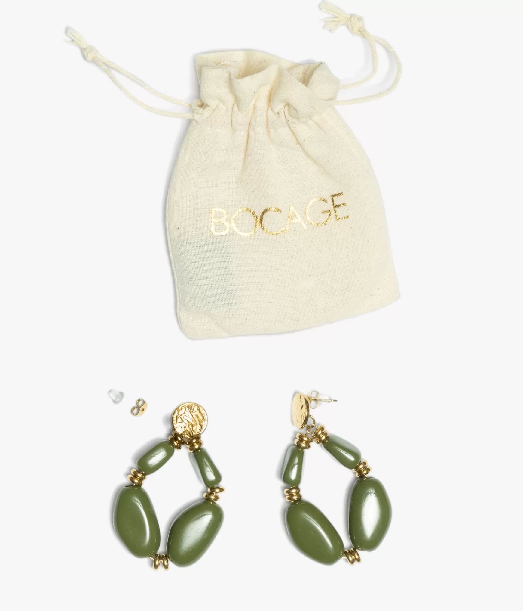 Bijoux>Bocage BOUCLES D'OREILLES ANNELOU Vert