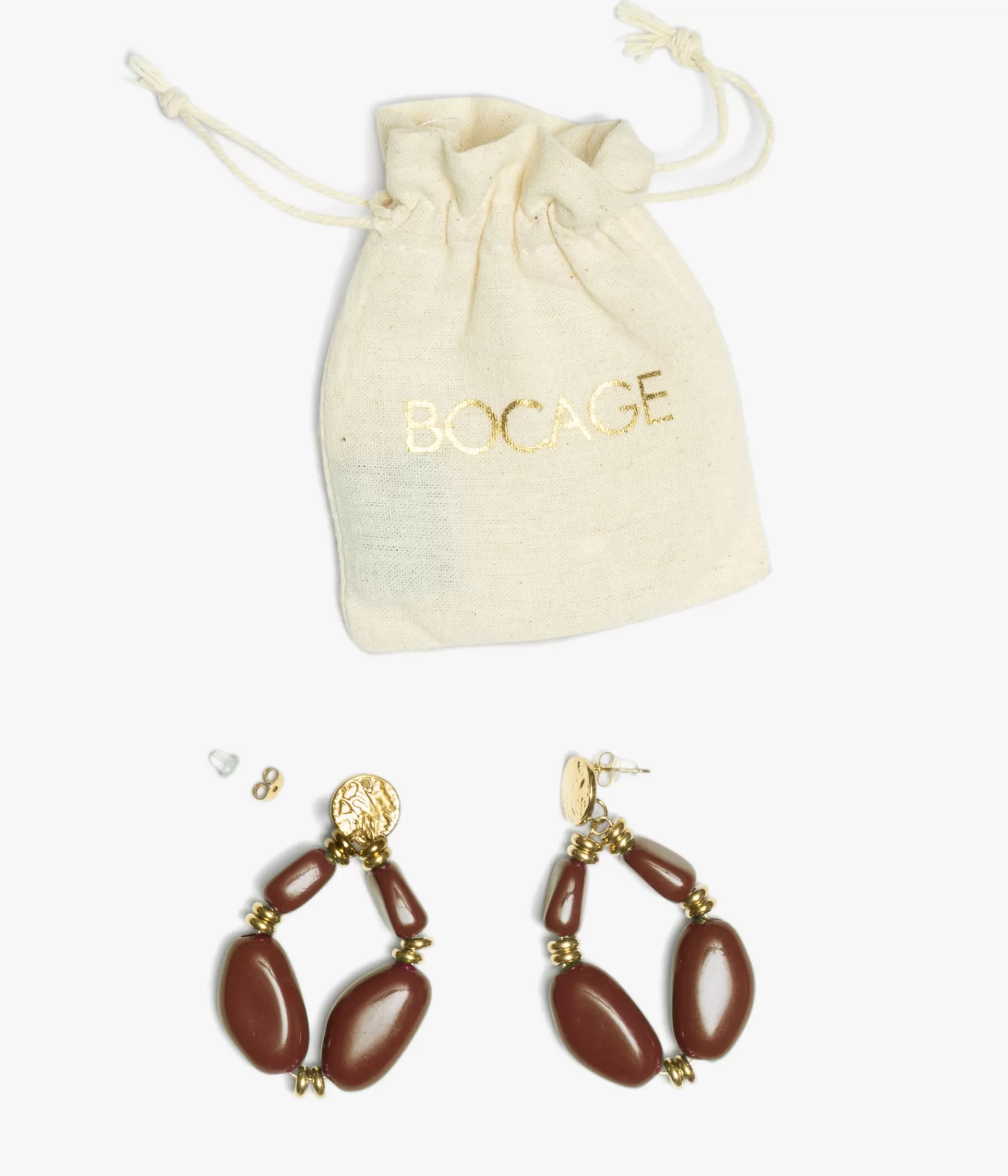 Bijoux>Bocage BOUCLES D'OREILLES ANNELOU CHOCOLAT Marron