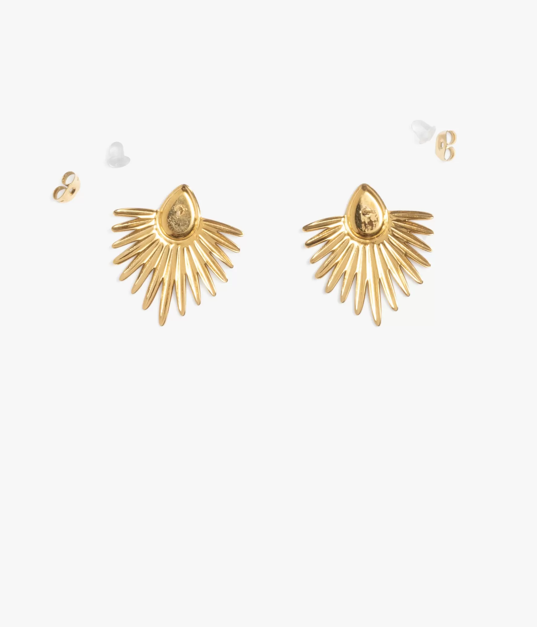 Bijoux>Bocage BOUCLES D'OREILLES BRITT BLANC Beige