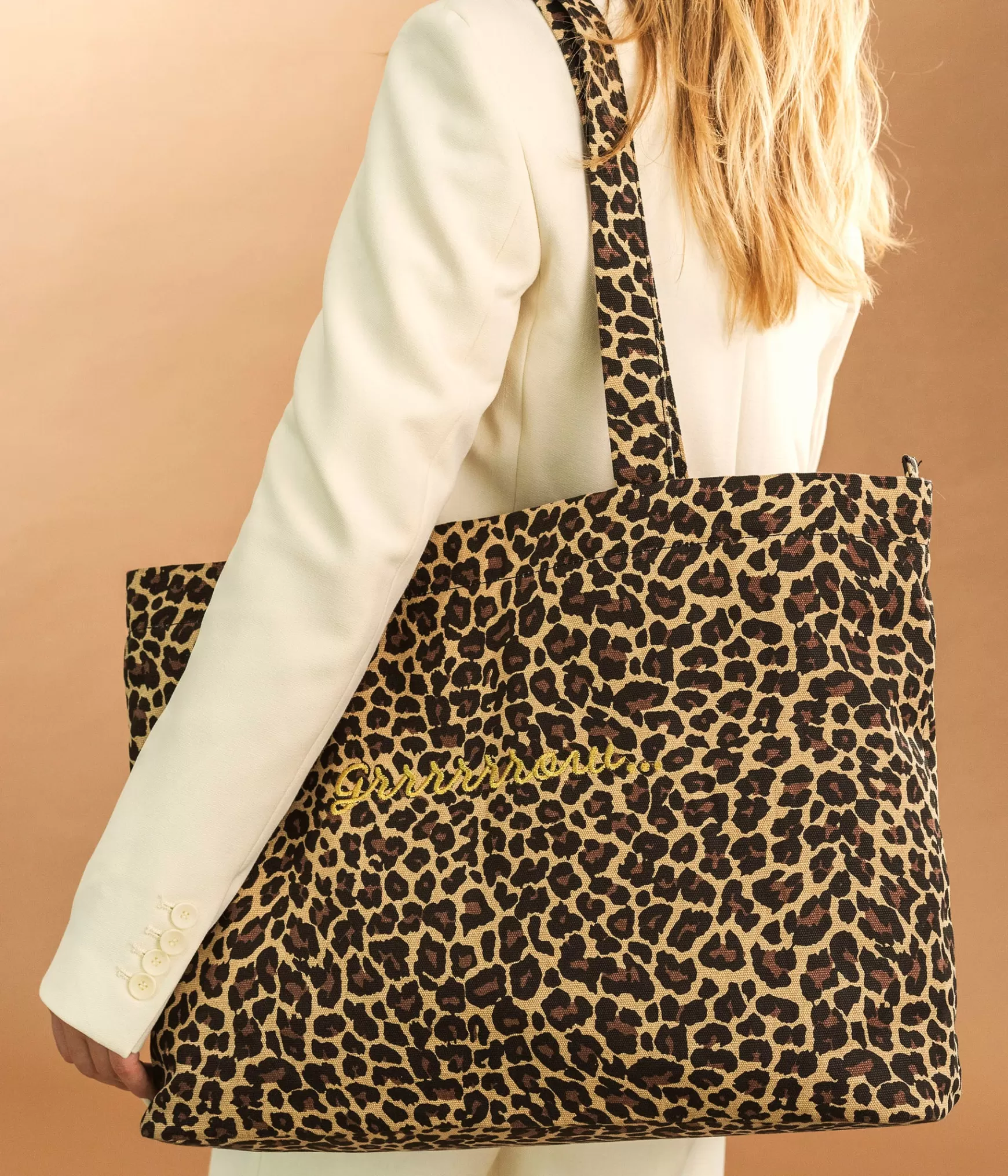 Sacs À Bandoulière>Bocage CABAS COUCOU LEOPARD Marron
