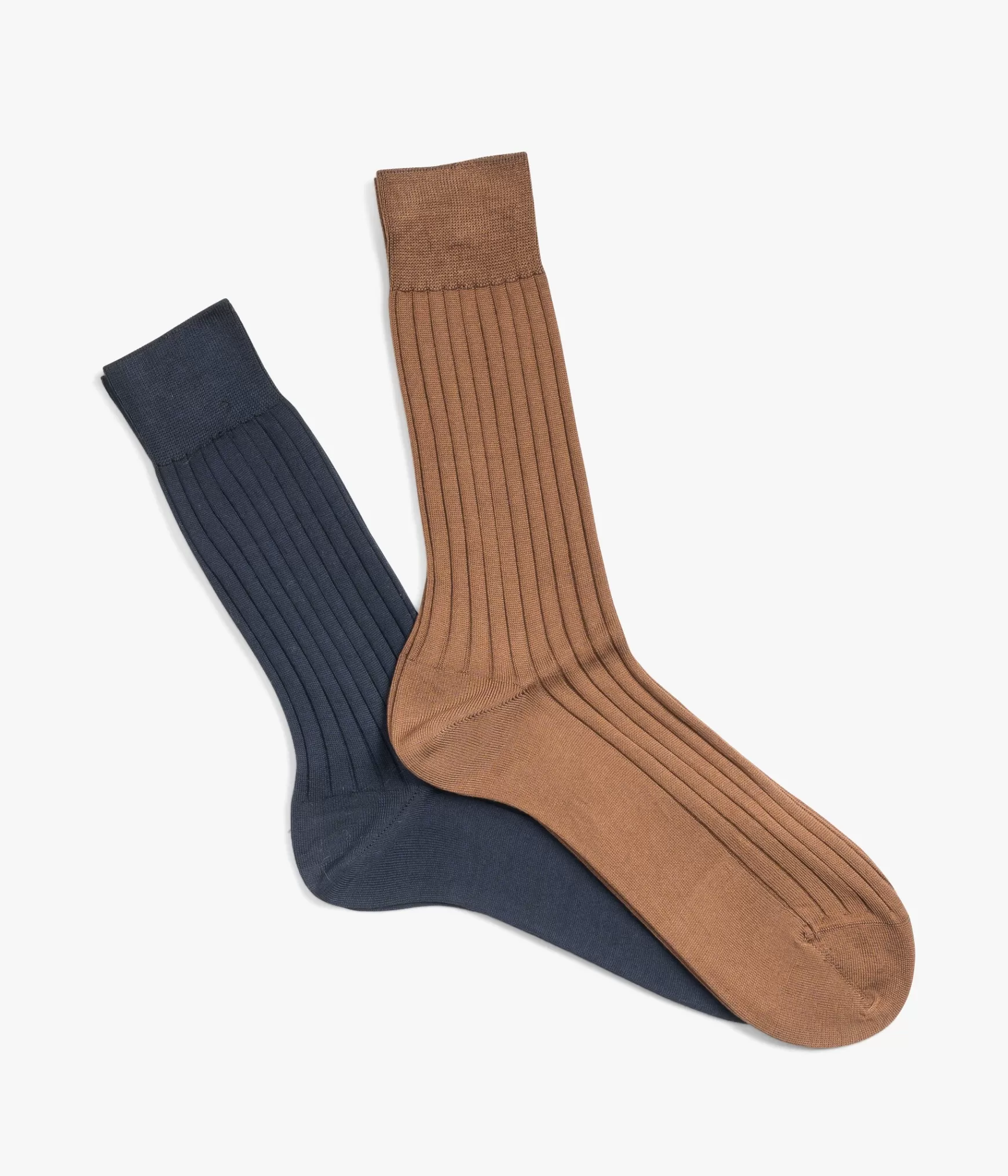 Chaussettes>Bocage CHAUSSETTES ADELON MARINE ET COGNAC Bleu