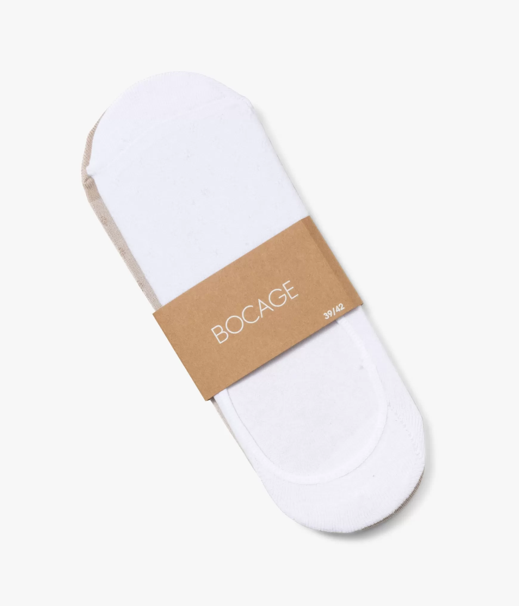 Chaussettes>Bocage CHAUSSETTES NACERAP BLANC ET Beige