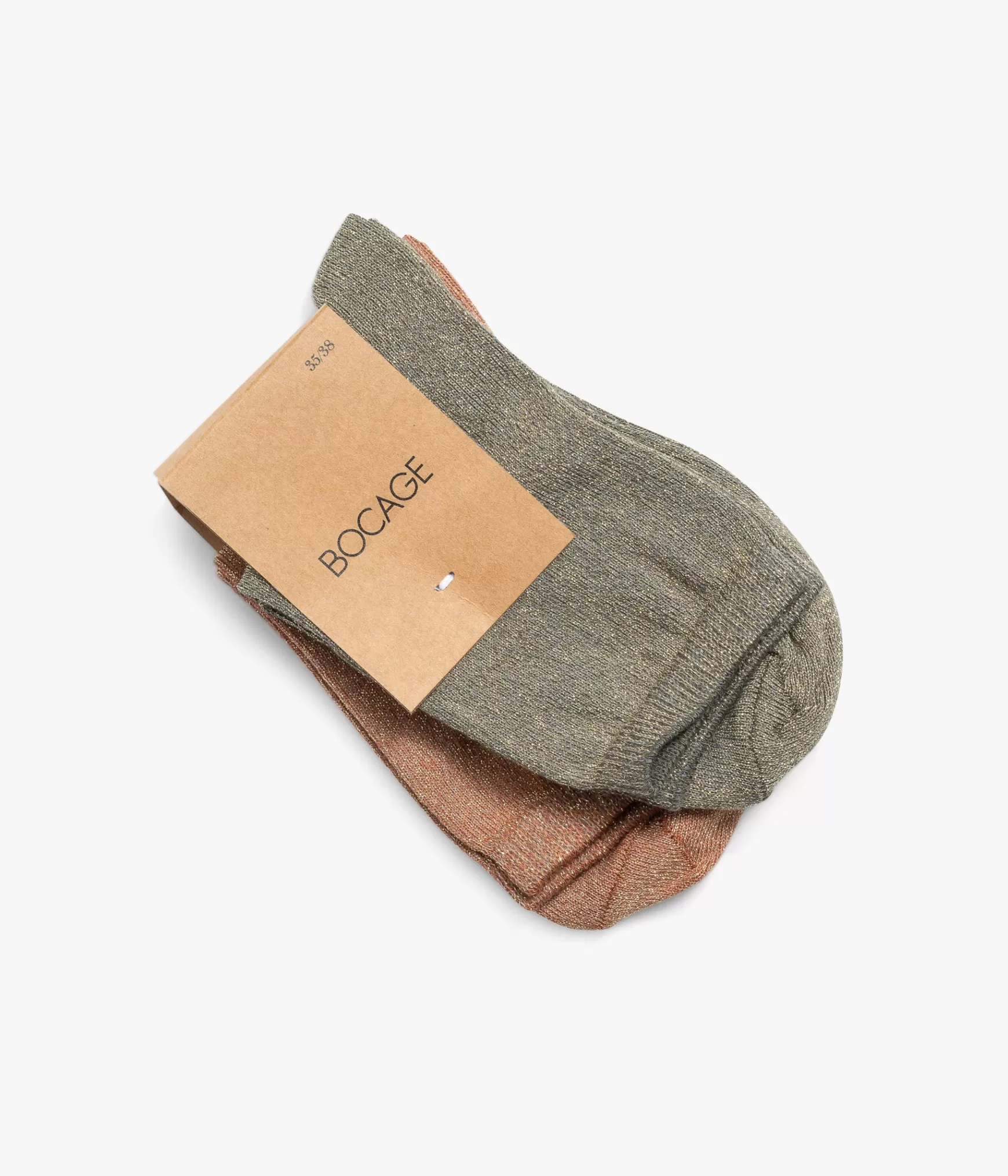 Chaussettes>Bocage CHAUSSETTES NACRE VERT ET OCRE Multicolore