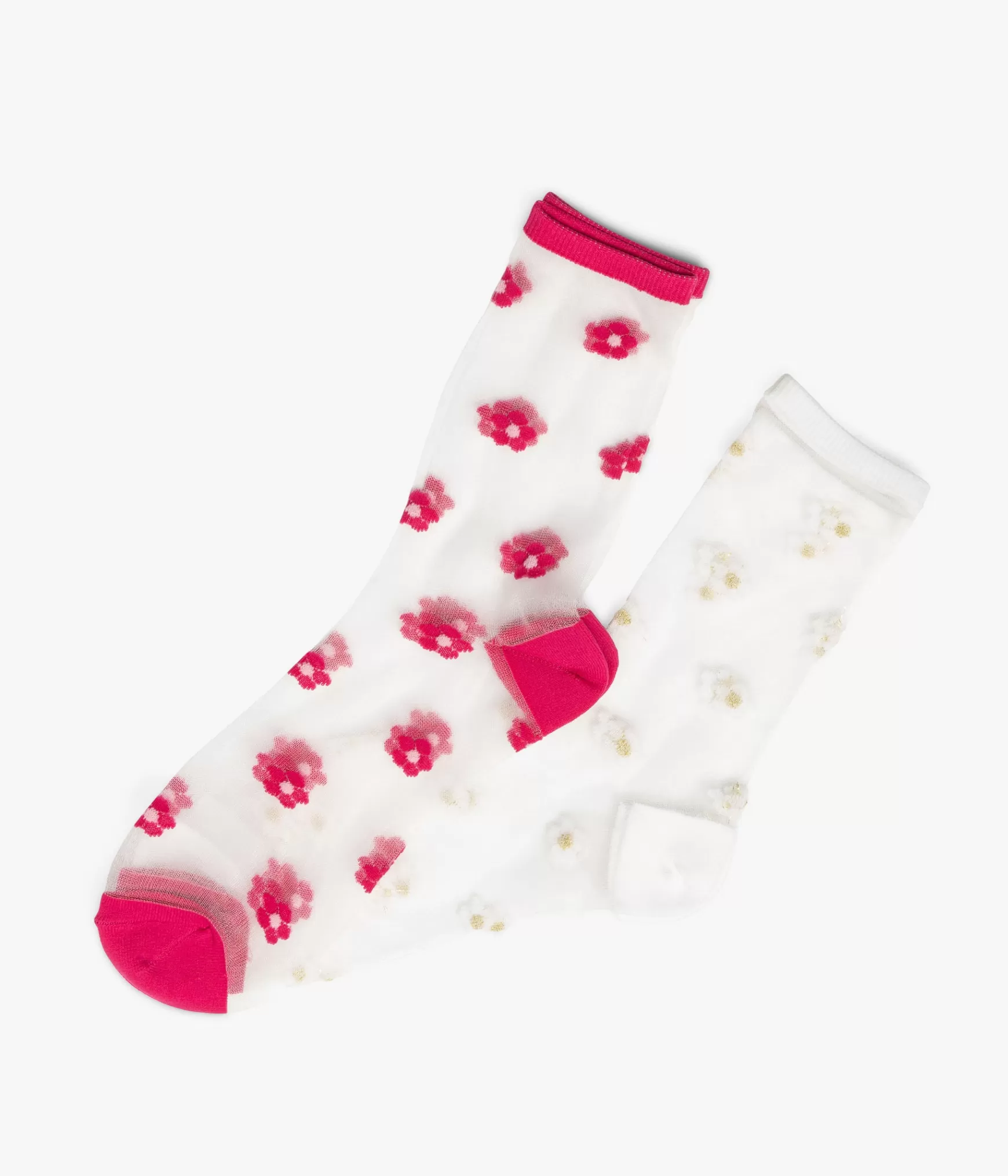 Chaussettes>Bocage CHAUSSETTES NICOLINA ROSE ET Blanc