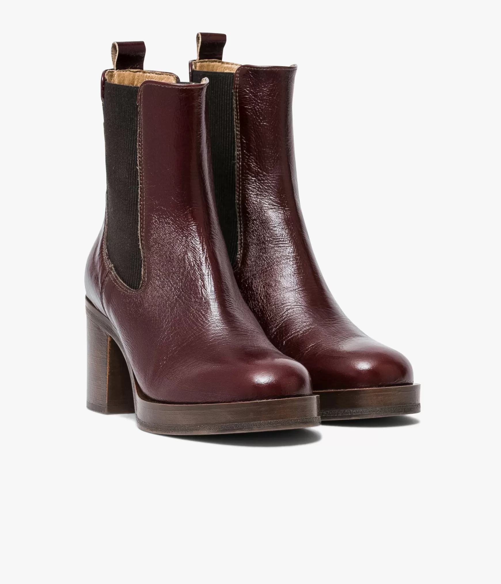 Boots & Bottines>Bocage CHELSEA BOOTS ELEA ACAJOU Marron