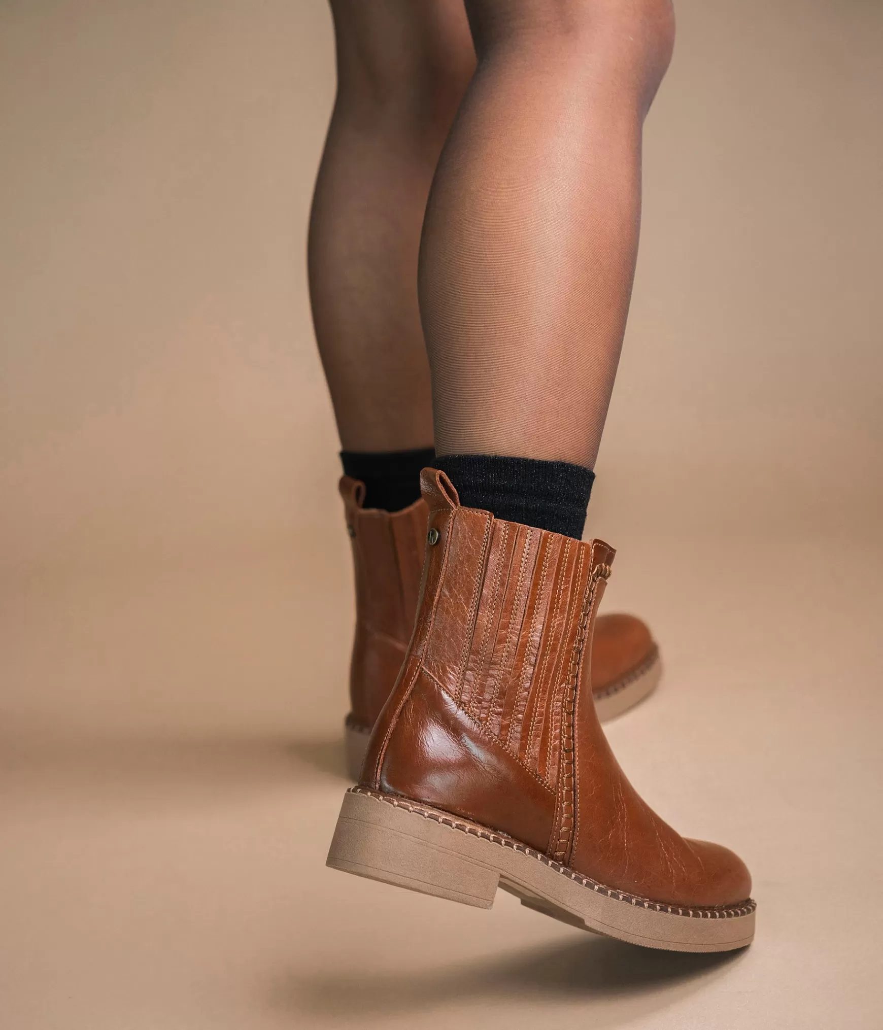 Boots & Bottines>Bocage CHELSEA BOOTS SOLLENE COGNAC Marron