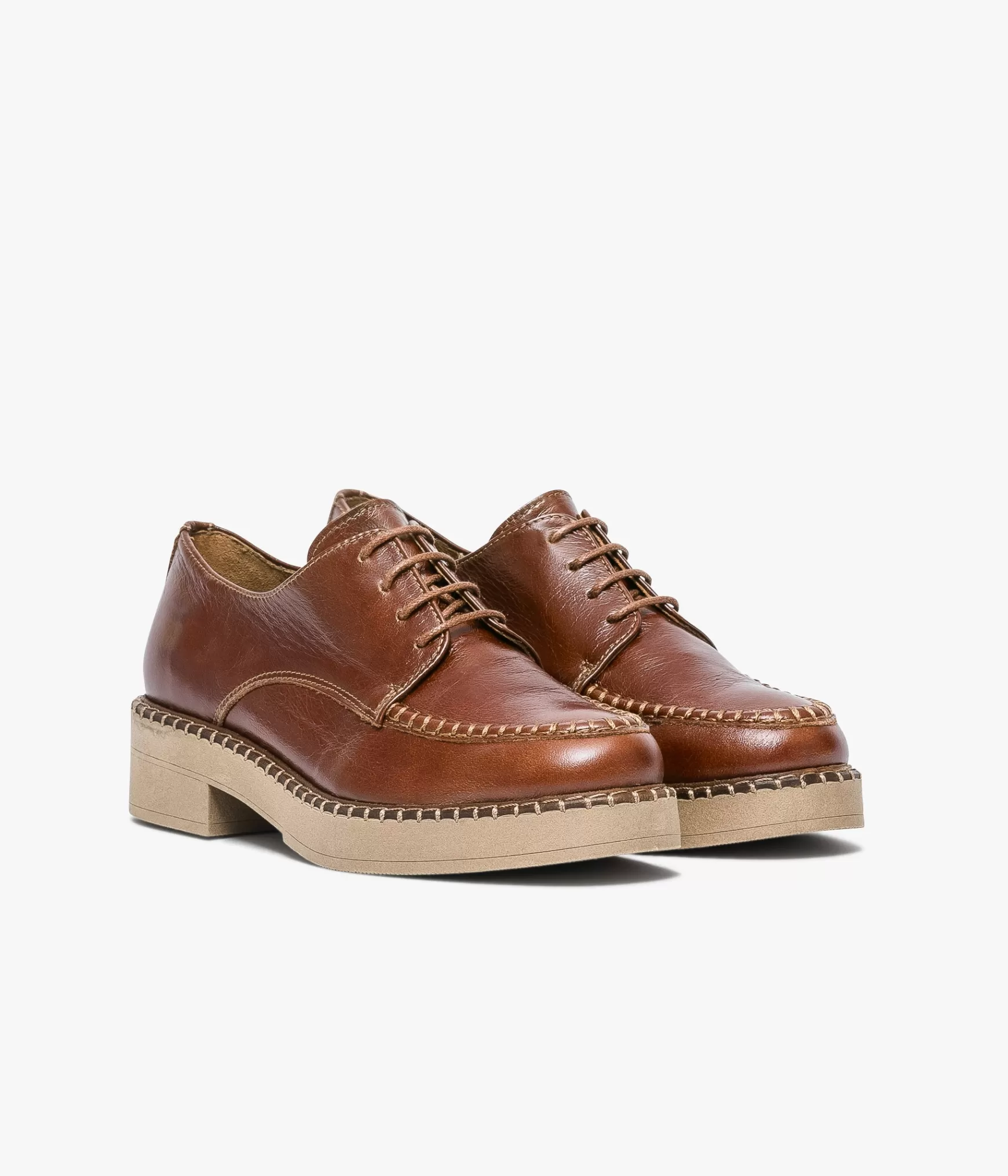 Mocassins | Derbies>Bocage DERBY CHARLENE COGNAC Marron