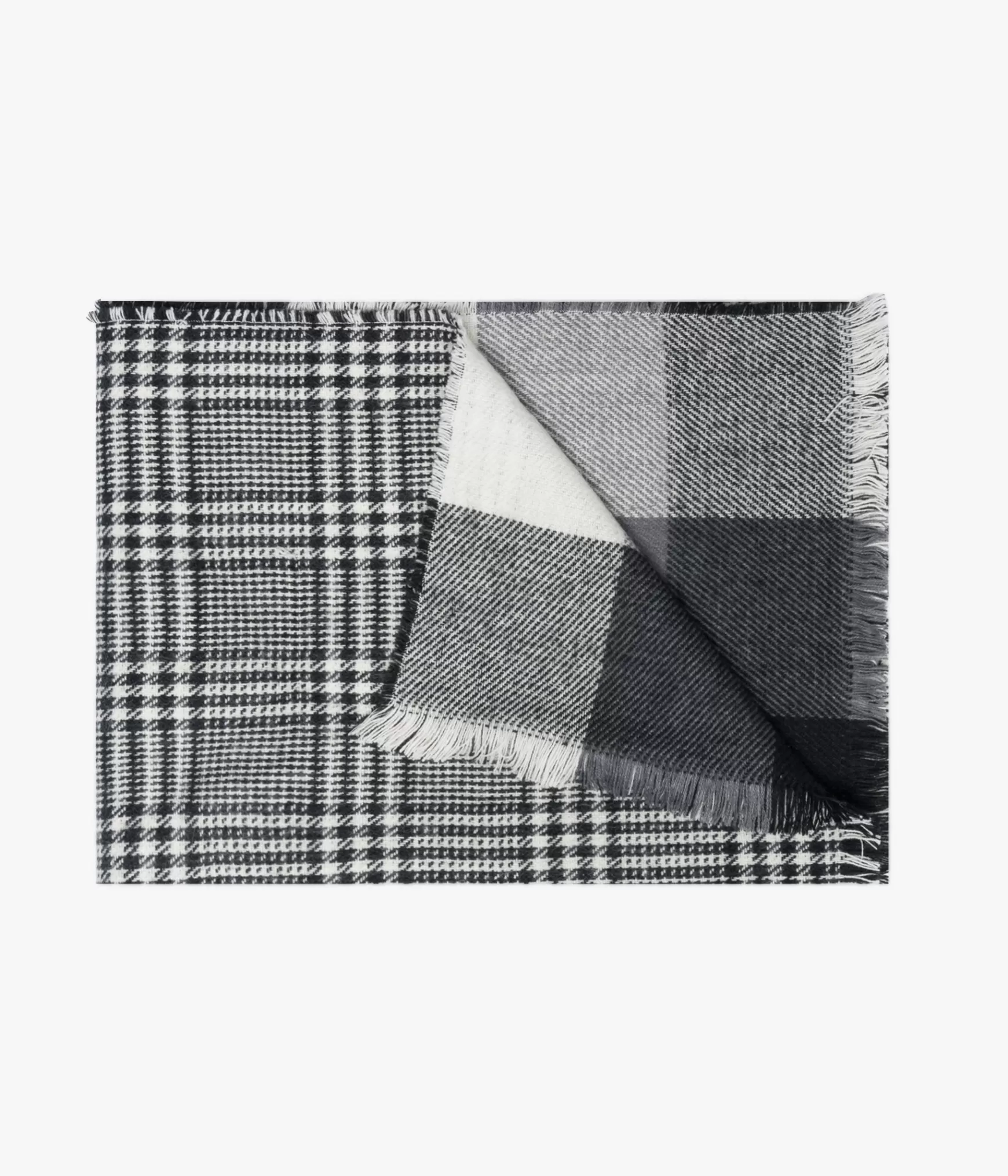 Foulards & Écharpes>Bocage ECHARPE CECILE ET BLANC Noir