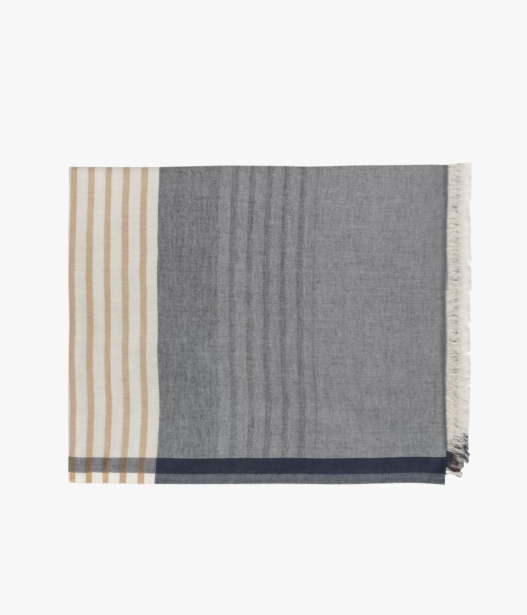 Foulards>Bocage ECHARPE ROMARIO BLEU ET BEIGE Marron