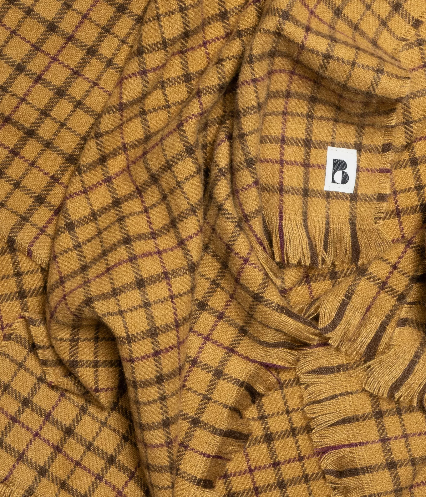 Foulards & Écharpes>Bocage ECHARPE TARA OCRE Noir