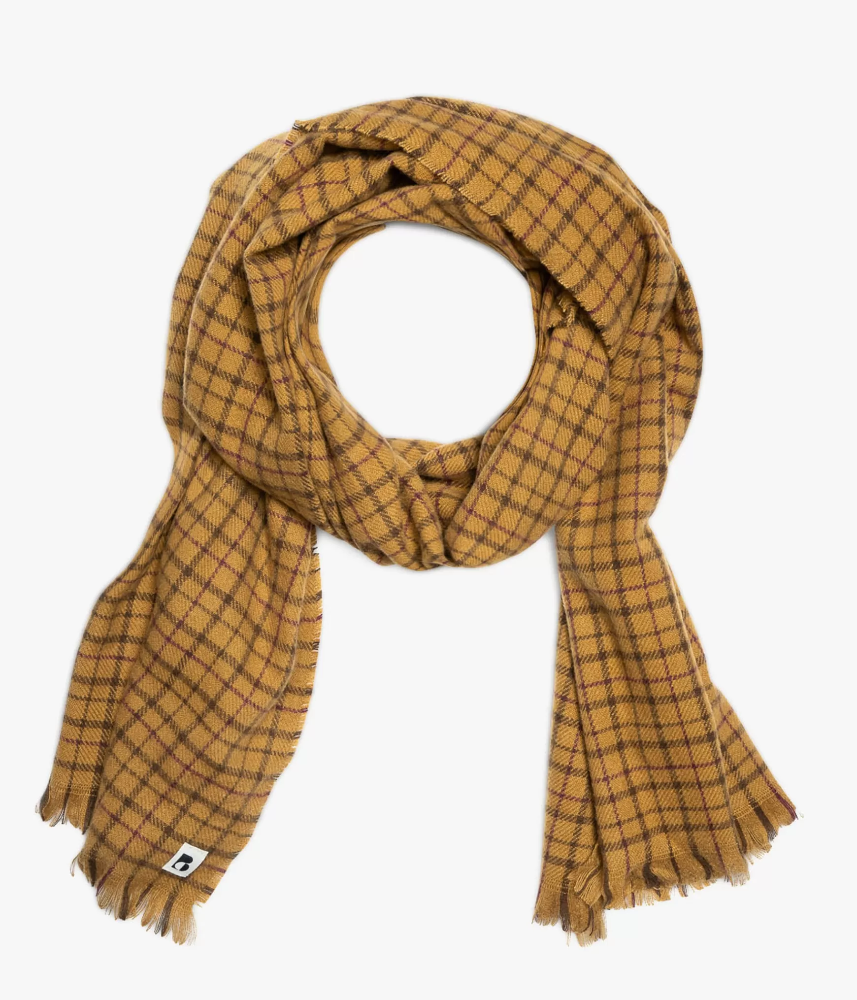 Foulards & Écharpes>Bocage ECHARPE TARA OCRE Noir
