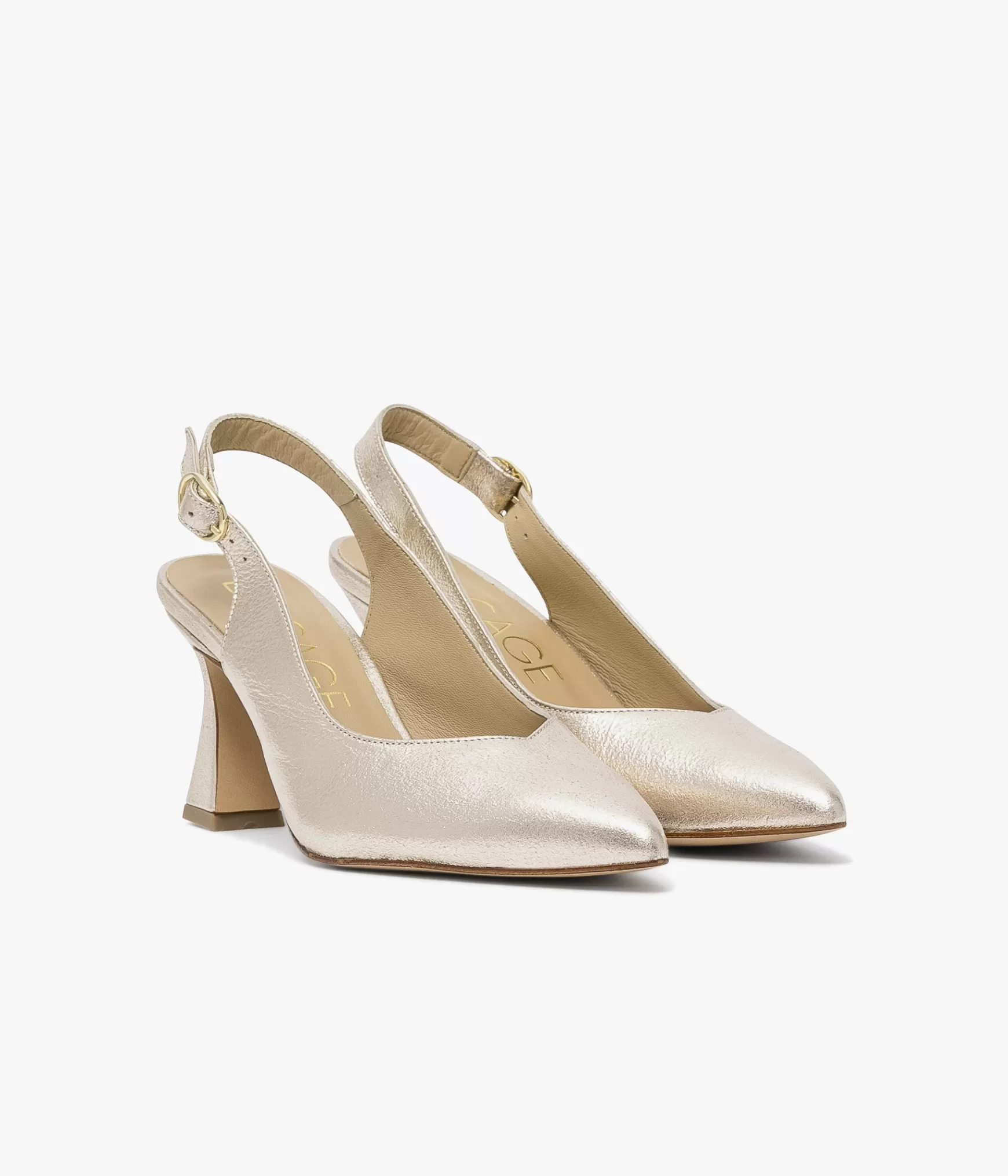 Slingbacks | Escarpins>Bocage ESCARPIN DAFFY PLATINE Or