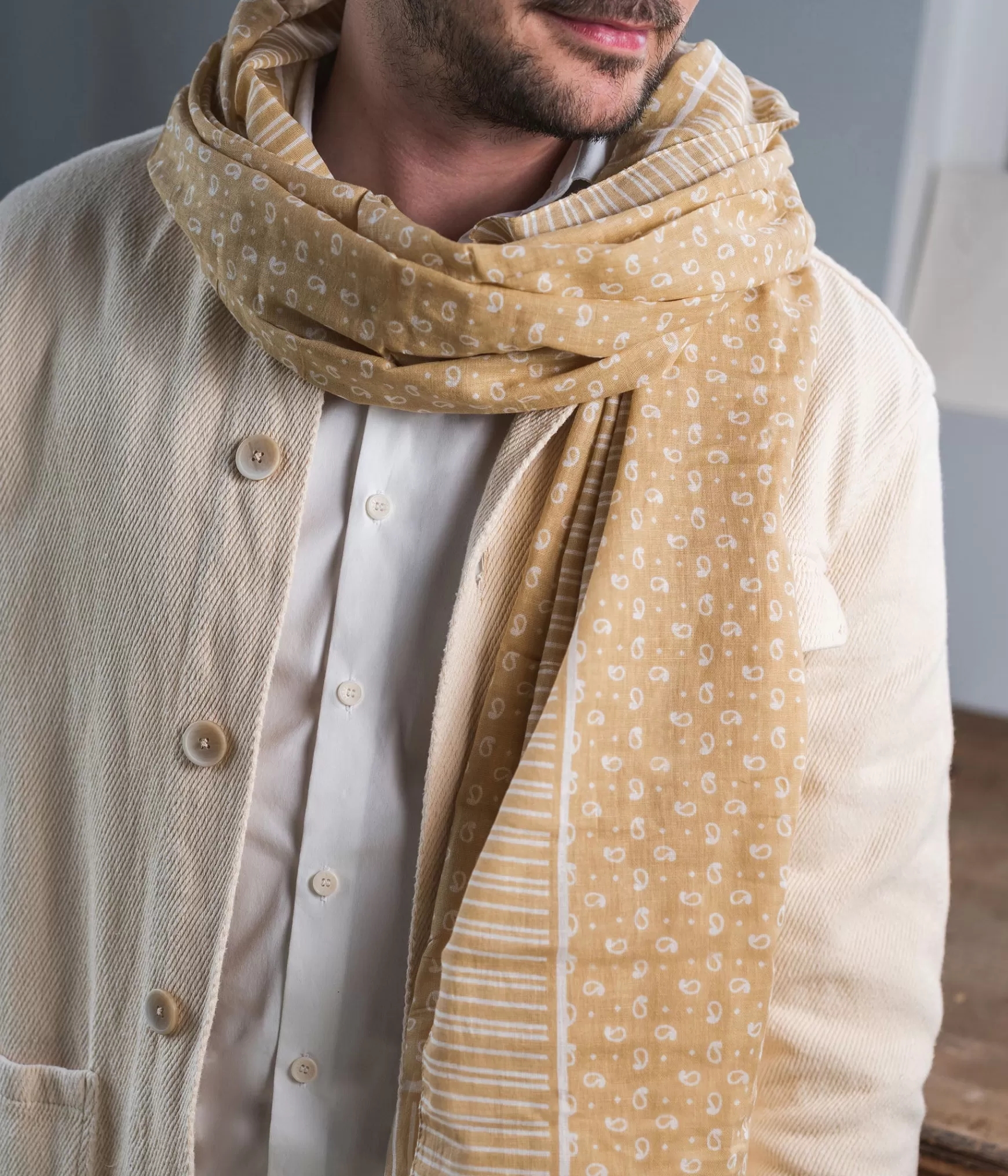 Foulards>Bocage FOULARD CEDRIC Beige