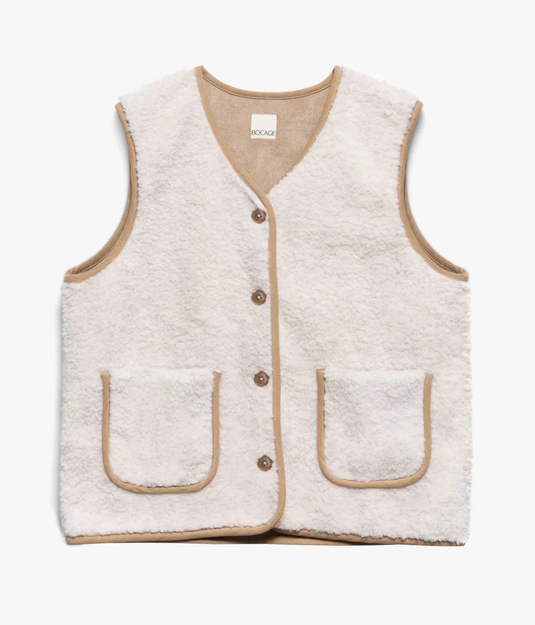 Vêtements>Bocage GILET HELLY ECRU Beige