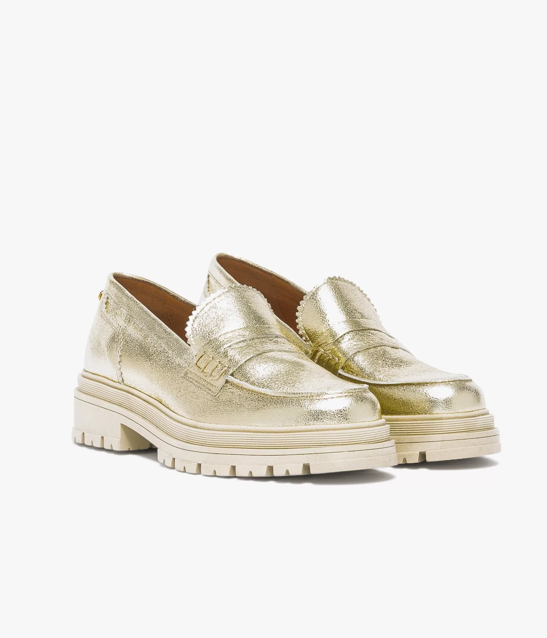 Mocassins>Bocage MOCASSIN ALINARO PLATINE Or