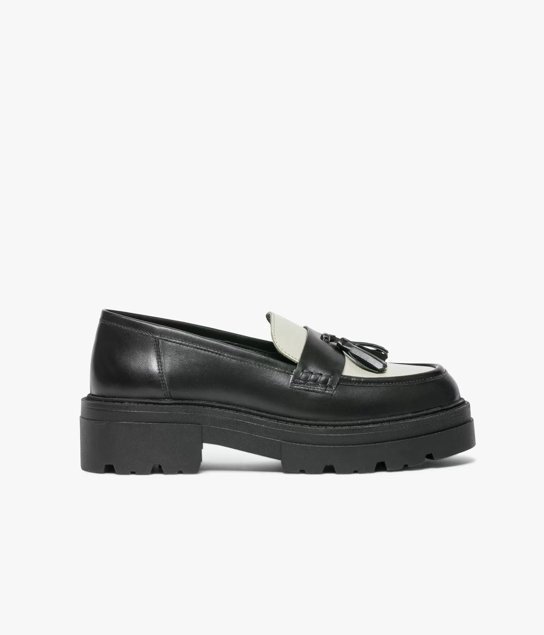 Mocassins>Bocage MOCASSIN ANGELE ET BLANC Noir