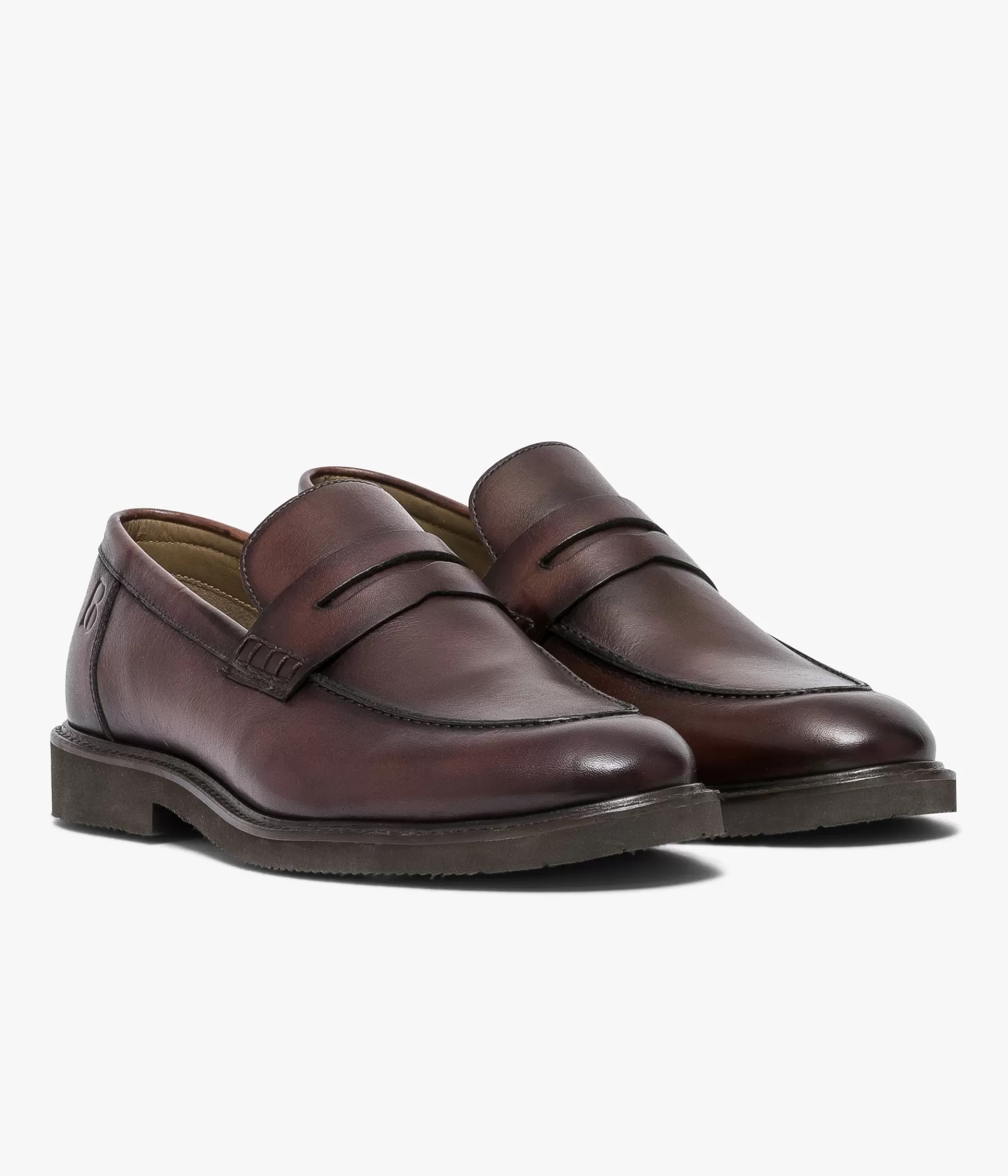 Mocassins>Bocage MOCASSIN OLIVIER COGNAC Marron