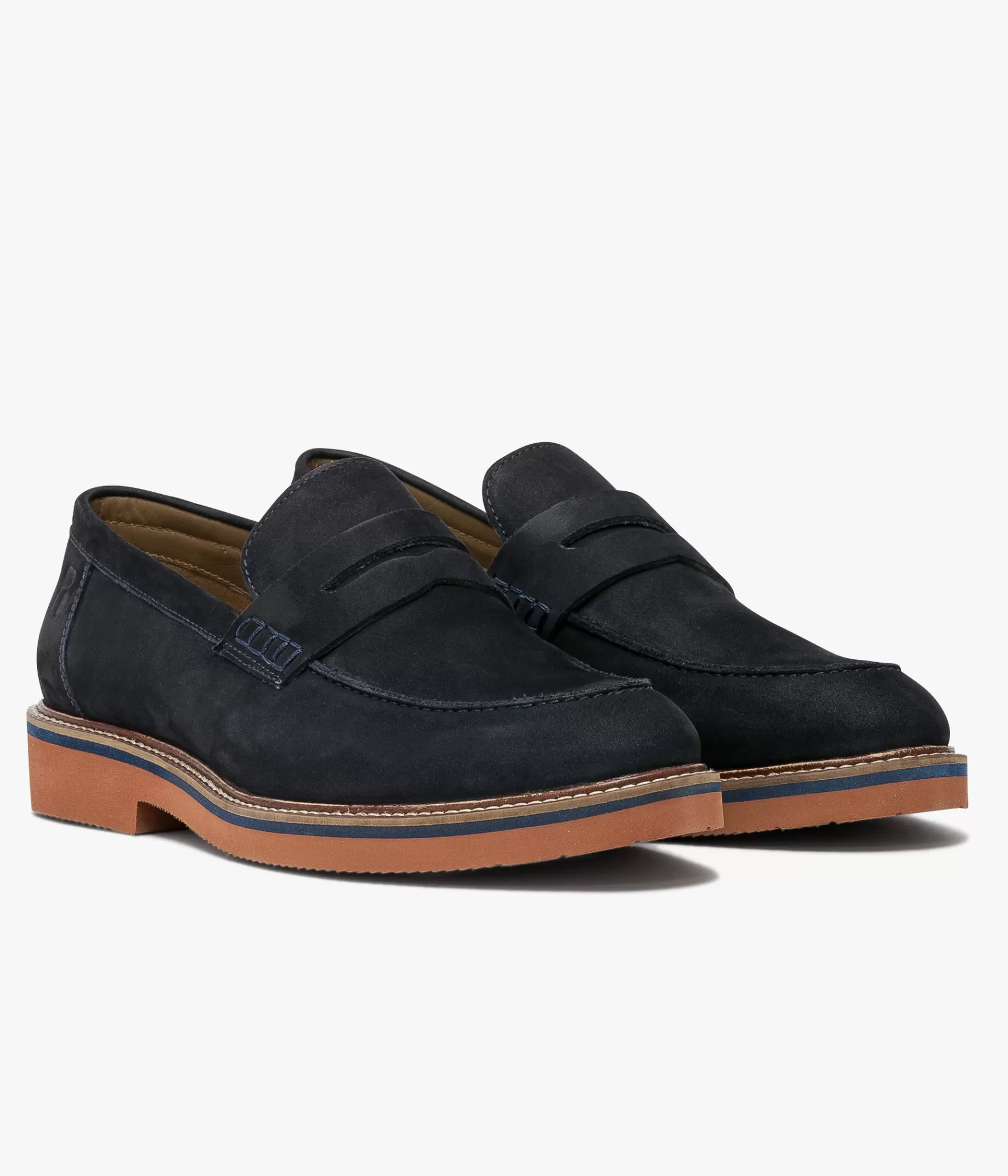 Mocassins>Bocage MOCASSIN OLIVIER MARINE Bleu
