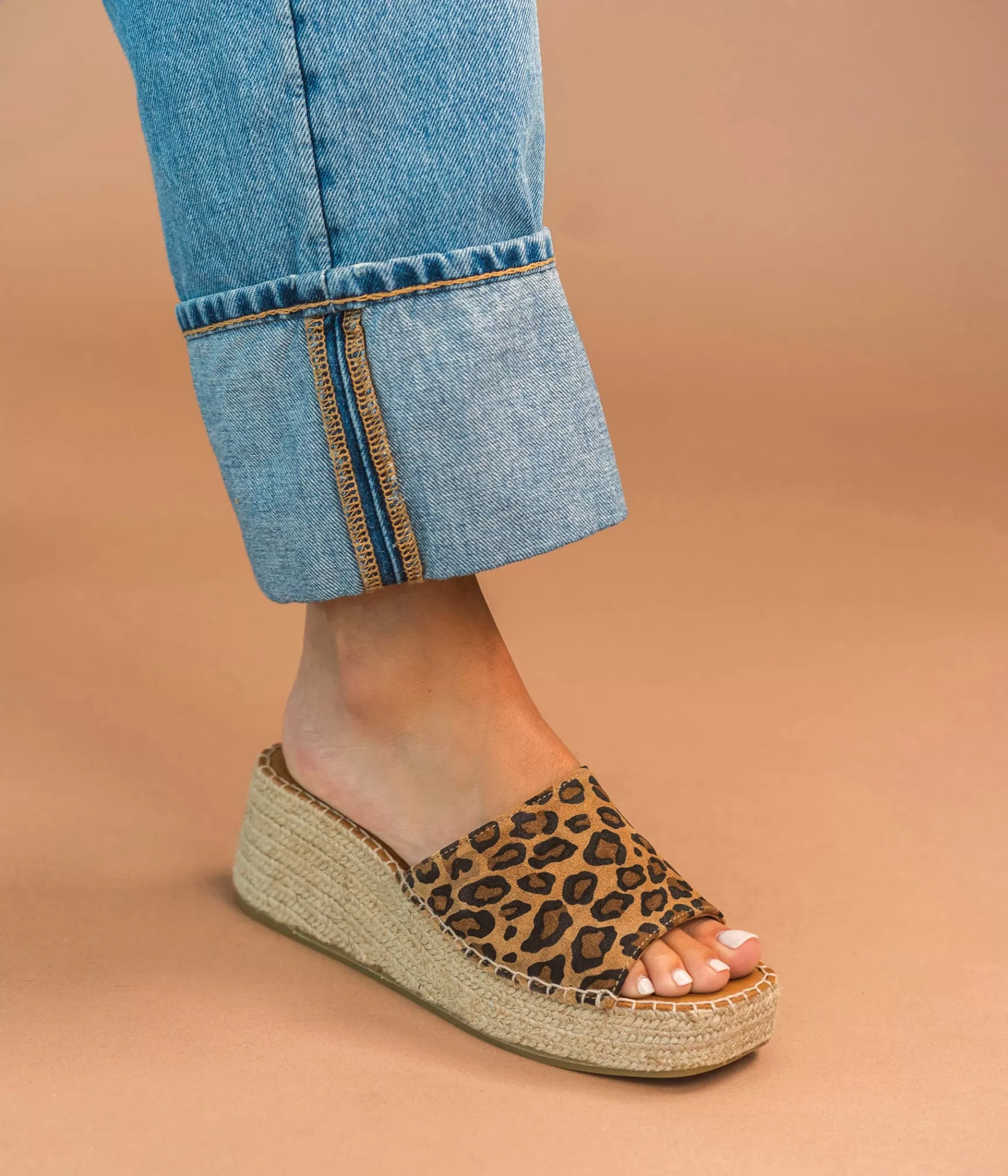 Sandales>Bocage MULE VIVIANE LEOPARD Marron