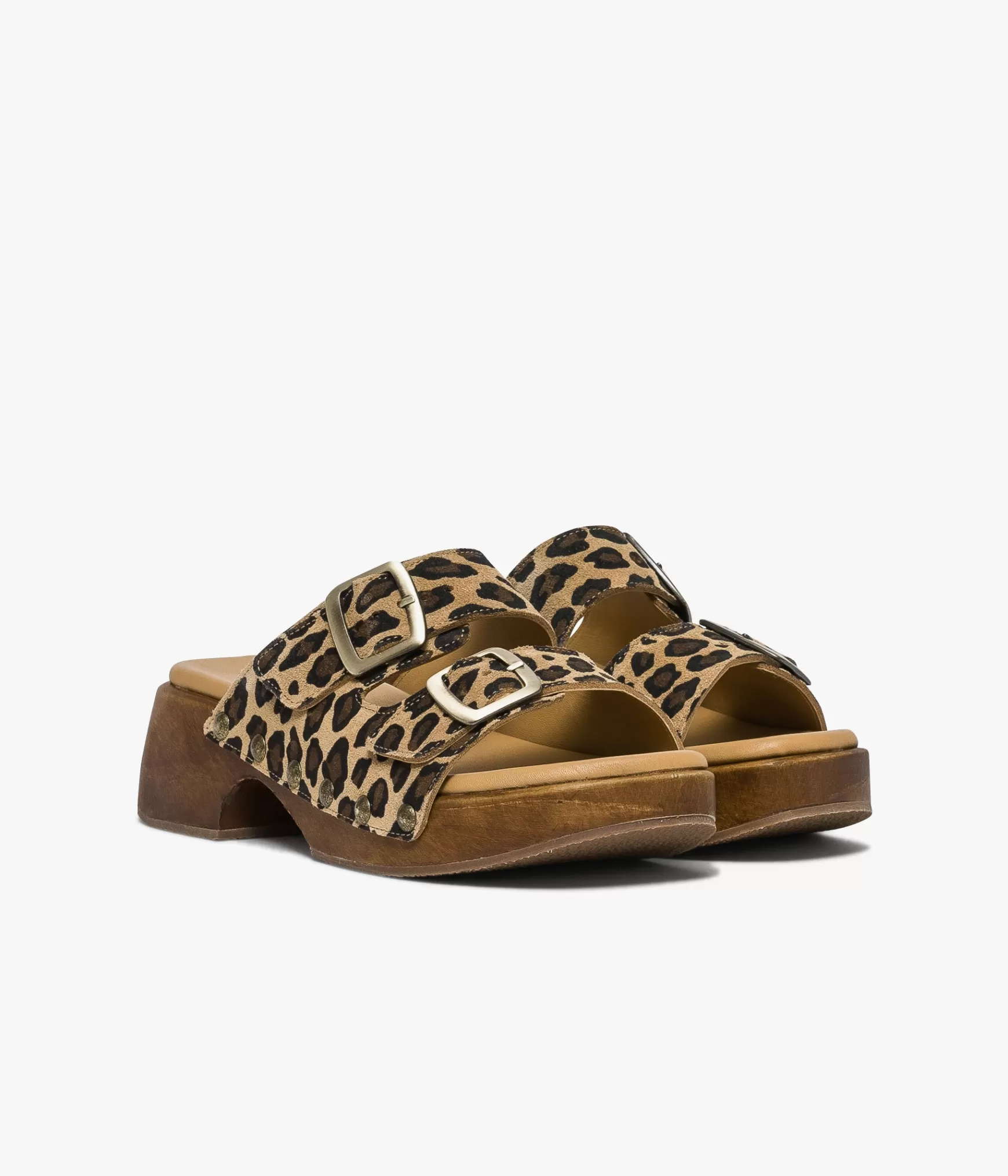 Sandales>Bocage MULE WONDERFULL LEOPARD Multicolore